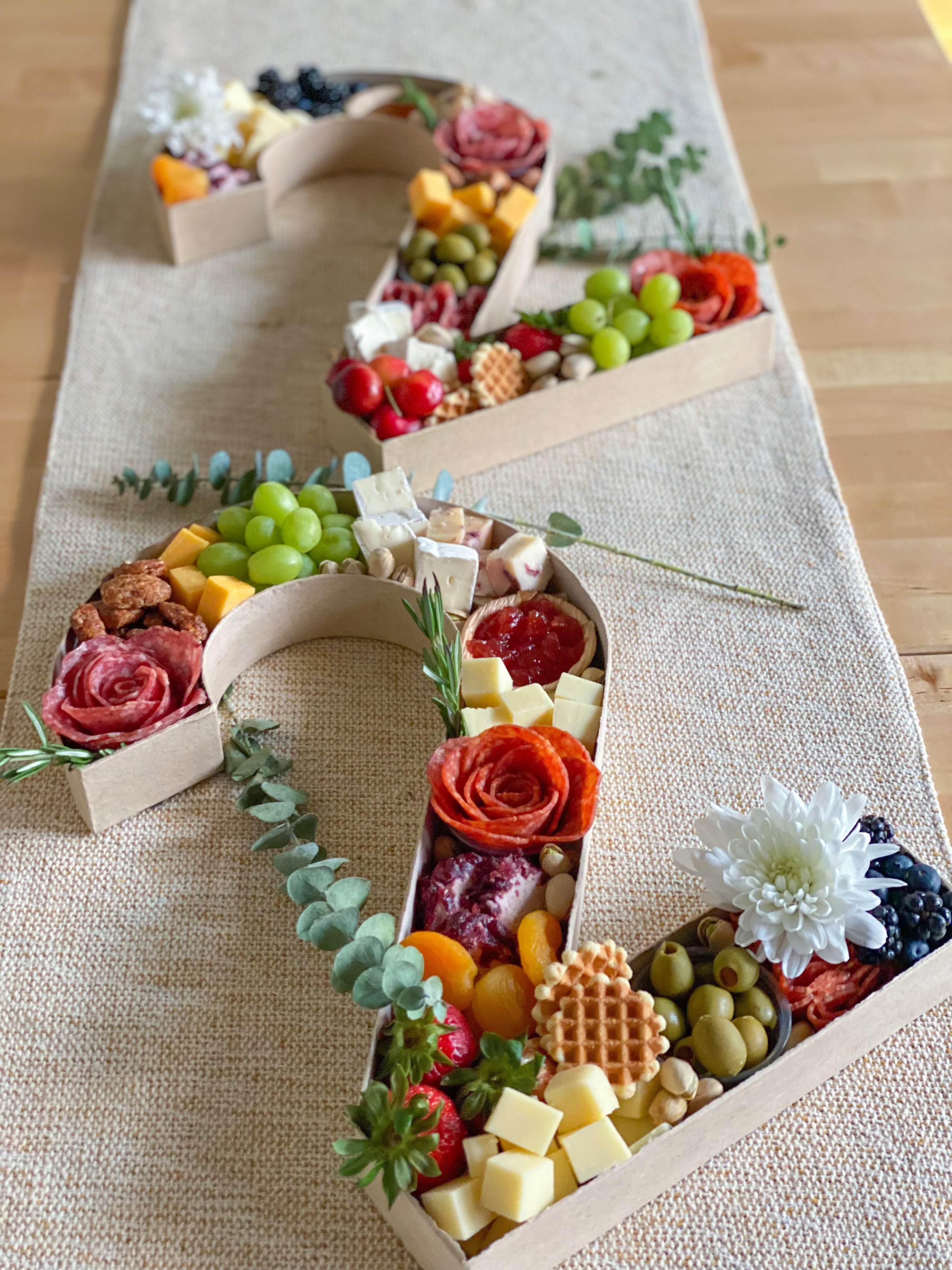 Charcuterie Numbers/Letters – Sara's Boxes and Boards